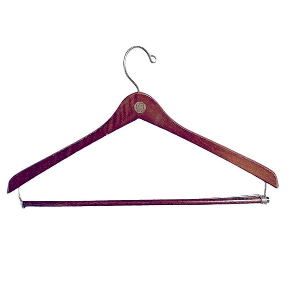 12 Vintage The Henry Hanger Co. Mahogany Suit Hangers - Picture 1 of 7